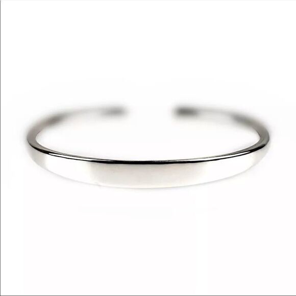 #21 ✨Restocked✨NEW 925 Sterling Silver Simple Cuff Bracelet - Picture 3 of 9